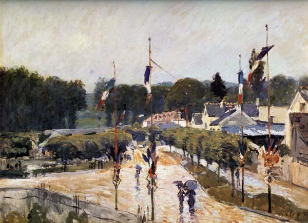 Alfred Sisley Fete Day at Marly-le-Roi Norge oil painting art